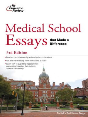 cover image of Medical School Essays that Made a Difference